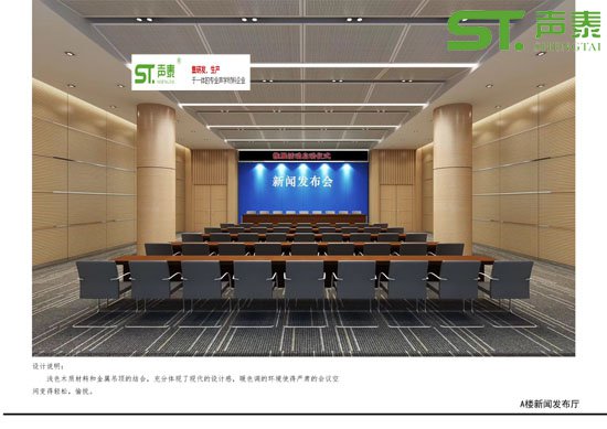 常德新聞發(fā)布廳吸音板案例(圖2) 常德新聞發(fā)布廳吸音板案例(圖2)